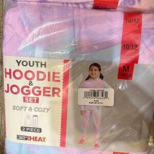 32 Degrees Youth Hoddie Jogger 2-piece Set, Pink, Medium 10 / 12